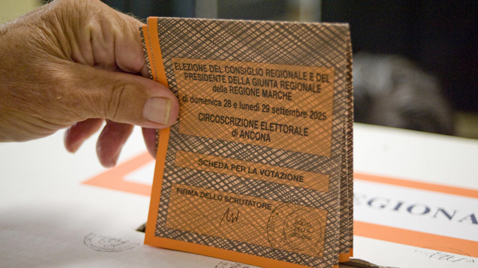 Nelle Marche affluenza definitiva al 50,01%, in calo di 10 punti