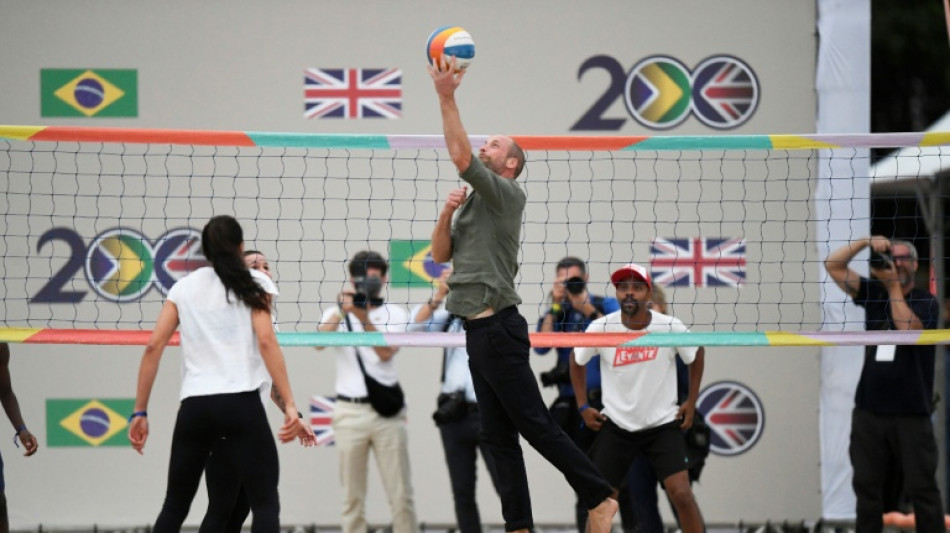 Prince William plays football, volleyball in Rio on climate trip