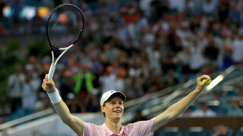Miami: Sinner implacable, r&eacute;ussit le doubl&eacute; apr&egrave;s Indian Wells contre Lehecka